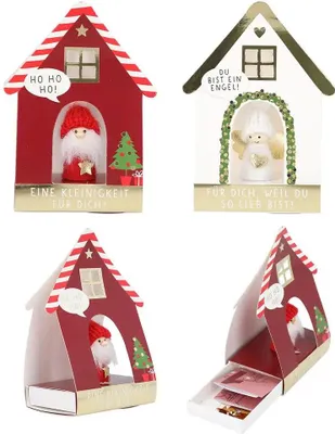 Produktbild von DEPESCHE Wichtelhäuschen Weihnachten 2fach sortiert