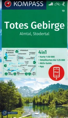 Zdjęcie produktu dla KOMPASS Mapa turystyczna 19 Totes Gebirge, Almtal, Stodertal 1:50 000