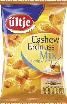Produktbild von ültje Cashew Erdnuss Mix aus Cashew und Erdnüssen mit Honig & Salz 200g