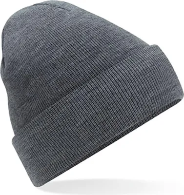 Image de Beechfield B45 | Original Cuffed Beanie Bonnet d'hiver - Couleur : Granite - Taille : One Size