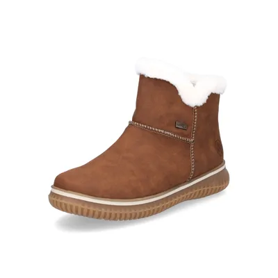 Produktbild von Rieker Damen Winterboot Stiefelette Reißverschluss Warmfutter Ziernaht 74260, Größe:40 EU, Farbe:Braun