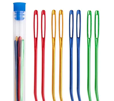 Produktbild von Stopfnadeln Stricknadeln Set Jumbo Bent Tapisser Nadeln ,Groß Auge Stumpfe Nadel Stahl Nähnadeln in Aufbewahrungsröhrchen,Stahl Garn Sticknadel Nähnadel for Quilten Weben Tapisserie Handwerk
