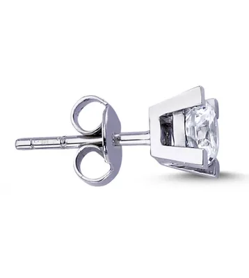 Produktbild von 0,40 Carat Herren Diamant Solitär EinStein Ohrringe 14 Karat Weißgold