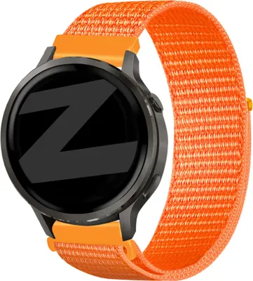 Produktbild von Bandz Nylon-Laufband (22mm) - Geeignet für Garmin Vivoactive 4 / Garmin Venu 2 / Garmin Venu 3 / Garmin Forerunner 255 / Garmin Forerunner 265 / Garmin Forerunner 570 - 47mm / Garmin Venu 4 - 45mm - Orange