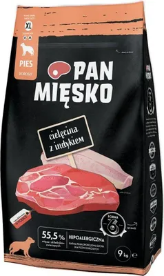 Immagine prodotto di Cibo secco per cani PAN MIĘSKO Manzo con tacchino XL - 9kg