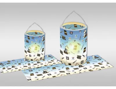 Image de Les lanternes pirates clignotent avec 25 feuilles