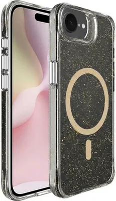 Image de imoshion Clear Glitter Backcover avec MagSafe pour Apple iPhone 17e / 16e - Or