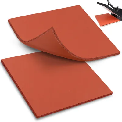 Wärmepressmatte 2 Stück, 15x15 Zoll, Silikon, orange