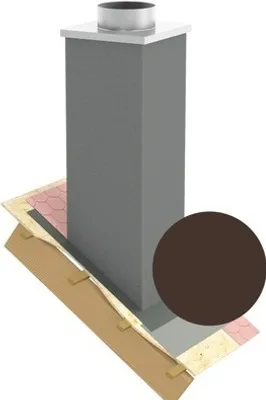 Produktbild von Furado F Stülpkopf 150cm lackiert RAL 8017 Innenmaß 24x24cm Außenmaß 34x34cm glänzend
