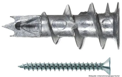 Produktbild von fischer Gipskartondübel Metall GKM S 27 mit Schraube, 100 Stück