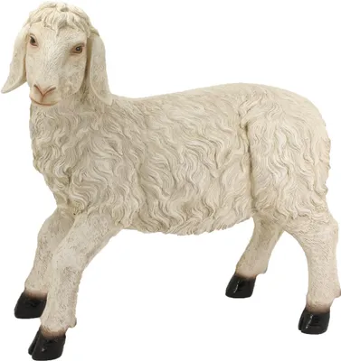 Produktbild von FADEDA Schaf   / Höhe:57 cm / handbemalt / detailgetreue Krippen Figuren - Weihnachten Tisch Dekoration Krippe Zubehör