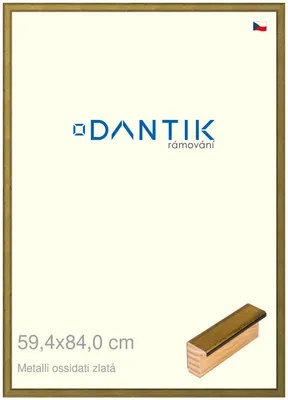 Obrázek produktu pro DANTIK rámeček 59,4x84 | Metalli oidati zlatá (Plexi Čiré)