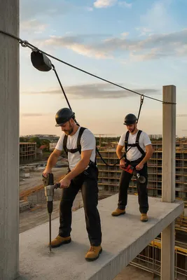 Produktbild von Kratos Safety Horizontale temporäre Seilsicherung für 2 Verwender, EN795