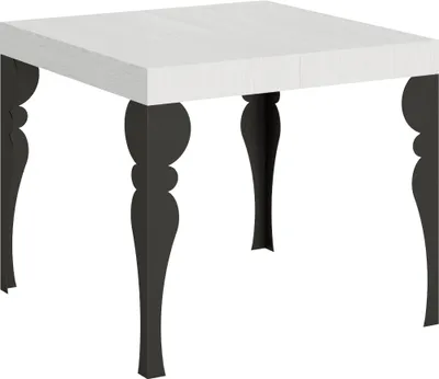 Produktbild von Ausziehbarer Tisch 90x90/246 cm Paxon White Ash Anthrazit Gestell