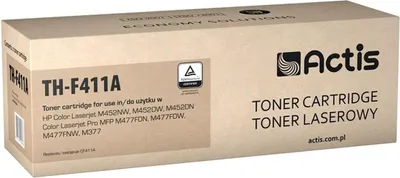 Obrázek produktu pro Actis Tonerová kazeta TH-F411A (náhradní HP 410A CF411A; standardní; 2300 stran; modrá), 2300 str., 0 str., Azurová, 1 kusů