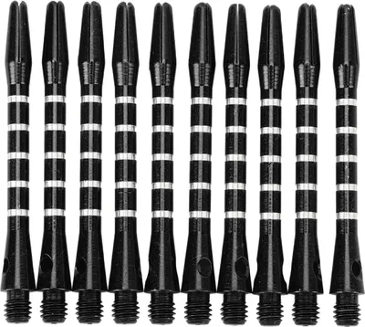 Produktbild von 10pcs Dartwellen Aluminiumlegierung Ersatzgewindestiele mit Verriegelungsloch für Innenaktivität schwarz