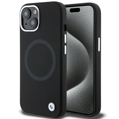 Produktbild von BMW Signature Liquid Silicone MagSafe - iPhone 15 Plus Hülle (Schwarz)