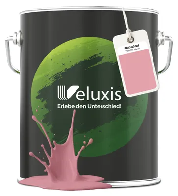 Produktbild von Wandfarbe Rosa Altrosa Rot Matt Innenfarbe – Deckkraft Klasse 1, VOC-frei, Ohne Grundierung, Tropfarm – Wohnzimmer & Schlafzimmer –  5L – Veluxis (Powder Blush)
