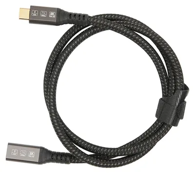 Obrázok produktu pre Kábel USB-C (samec – samica), dĺžka 80 cm, UHD 8K pri 60 Hz, nabíjanie 100 W, prenosová rýchlosť 40 Gbps, predlžovací kábel USB4 s podporou externých zariadení pre SSD a eGPU