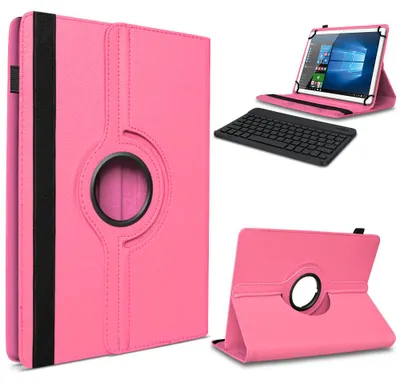 Produktbild von Hülle Tastatur Tasche für Blackview Tab 90 Schutzhülle Bluetooth QWERTZ CaseFarbe 360 Uni:Pink