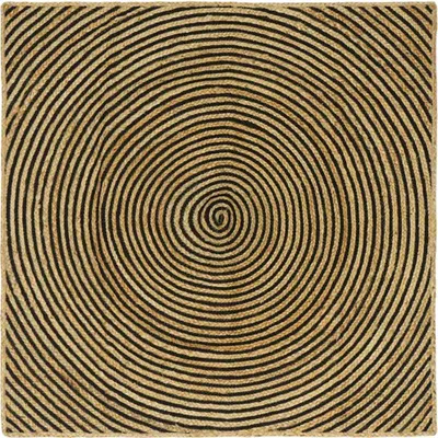 Produktbild von Bereichsteppiche Schwarz 120 x 120 cm Jute