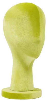 Produktbild von Weiblicher Schaufensterpuppen-Kopf - Perückenständer Displaykopf - Samt PolyurethanSchaum - Kopfumfang 52,5 cm - Höhe 35 cm - Grün