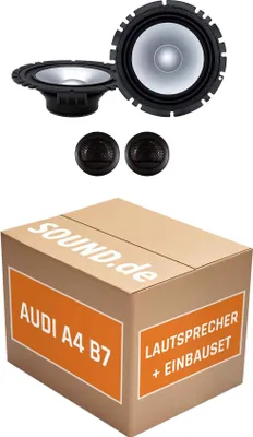 Produktbild von Lautsprecher Boxen Einbaupaket vorne Alpine SXE-1750S passend für Audi A4 B7 + Avant/Kombi | 2x Tief-Mitteltöner 2x Hochtöner