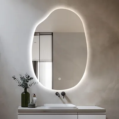 Immagine prodotto di FENOMÉ Specchio da bagno di design Luxe con illuminazione LED integrata e riscaldamento dello specchio - 55,9 × 81,3 cm