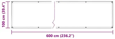 Produktbild von vidaXL Pflanzenabdeckung mit Ösen 1x6 m PVC