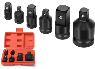 Immagine prodotto di Set di adattatori per avvitatore a impulsi, 6 pezzi, per chiavi dinamometriche, adattatore per bussole da 1/4" a 3/8", 3/8" a 1/2", 1/2" a 3/4", in acciaio cromo-vanadio