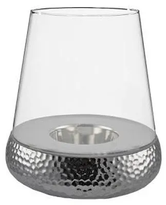 Produktbild von Kaheku Bilbao Sockel XXL Golf rund silber 34 cm Ø 11h 783014297 / Artikelnummer für Glasaufsatz 777117499