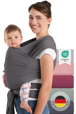 Produktbild von Tragetuch für Neugeborene bis 15 kg – aus er Baumwolle  ergonomisches Design