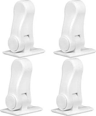 Image de Lot de 4 dispositifs de sécurité pour poignées de porte, pour armoires, penderies, tiroirs et fenêtres