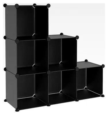Produktbild von Regalsystem mit 6 Würfeln in Schwarz