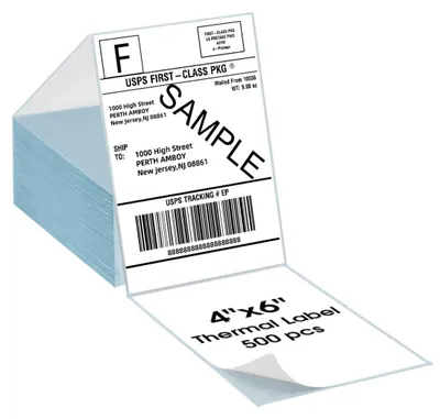 Thermopapier Versandetiketten 101,6 x 152,4 mm, 500 Stück