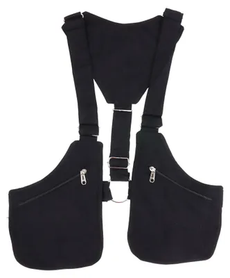 Produktbild von Holstertasche - Gürteltasche - Holsterweste - schwarz - silberfarben