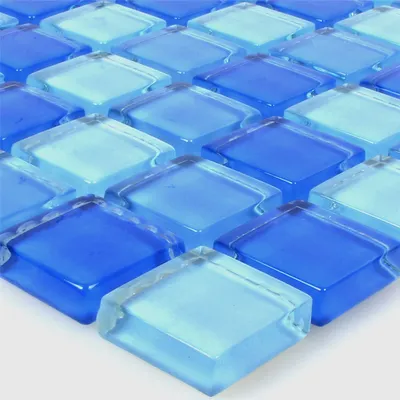 Produktbild von Glas Schwimmbad Pool Mosaik Fliesen Neptune Blau Mix