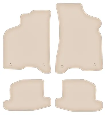 Produktbild von DURBAN Beige Velours-Fußmatten-Set für Volkswagen Lupo Schrägheck (1997-2005)