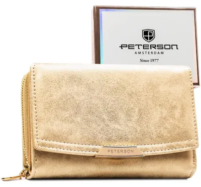 Obrázek produktu pro Peterson Dámská peněženka z ekologické kůže bežová RFID 15x9,5 cm