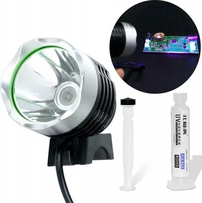 Produktbild von Rosfix Set Soldermaske Weiß 10ml mit Applikator + UV-Lampe – Für PCB-Reparatur & Schutz | UV-härtend, nicht leitend | 365nm