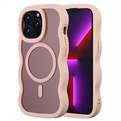 Produktbild von Selencia Wavy Backcover mit MagSafe iPhone 13 Pro - Soft Pink