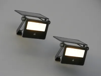 Produktbild von 2er SET Solarstrahler außen mit Bewegungsmelder, Breite 14cm
