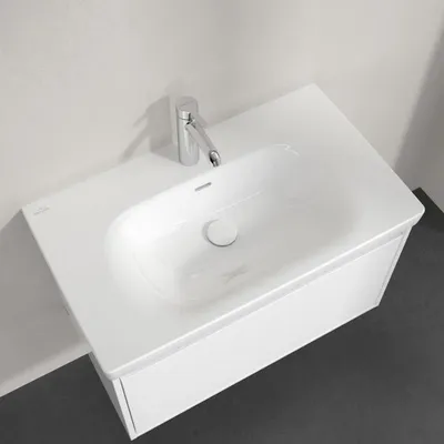 Imagen del producto de Villeroy & Boch, mueble de lavabo para encimera, modelo Skyla, 80 x 46 cm, con sistema de rebosadero