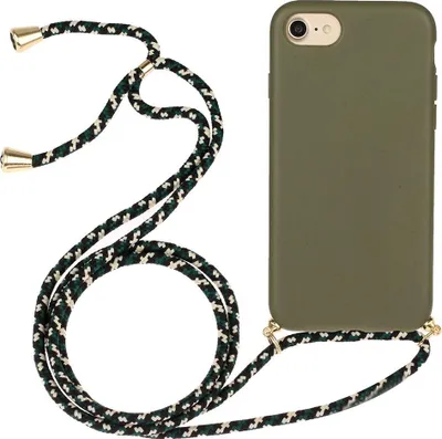 Produktbild von iPhone SE (2022/2020), iPhone 8 / 7 Hülle - Coverup TPU Back Cover mit Handykette - Biologisch Abbaubar - Grün