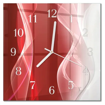 Produktbild von Tulup Glasuhr Wanduhr Küchenuhr Echt-Glas 30x30 cm Modern Dekorativ Geräuschlos Weiße Zeiger - Abstraktion