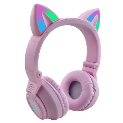 Produktbild von Kabellose Bluetooth Kopfhörer mit RGB Licht, faltbar Kopfhörer Kopfband, HiFi Sound, lange Akkulaufzeit, Bluetooth 5.0, für Kinder & Erwachsene