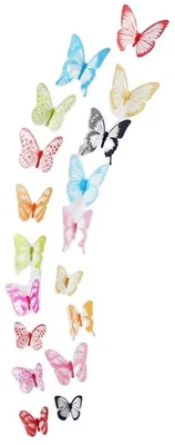 Imagen del producto de Adhesivos para pared, diseño de mariposas en 3D, decoración moderna para el hogar, 4 unidades, 4