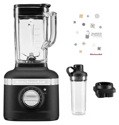 Produktbild von KitchenAid K400 Standmixer Smoothiepaket Gusseisen Schwarz