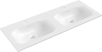 Produktbild von Mexen Vela Einbauwaschbecken doppelt 121 x 46,5 cm, weiß glänzend - 25231200D