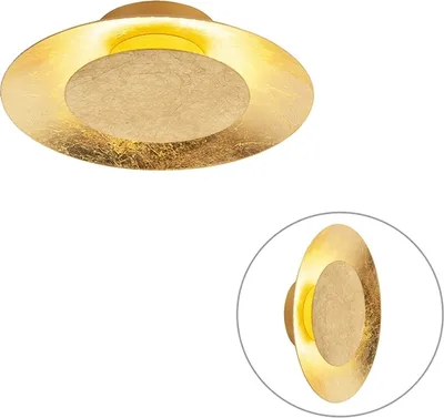 Zdjęcie produktu dla Lampa sufitowa w stylu art deco złoto/mosiądz z wbudowanym LED - Sun